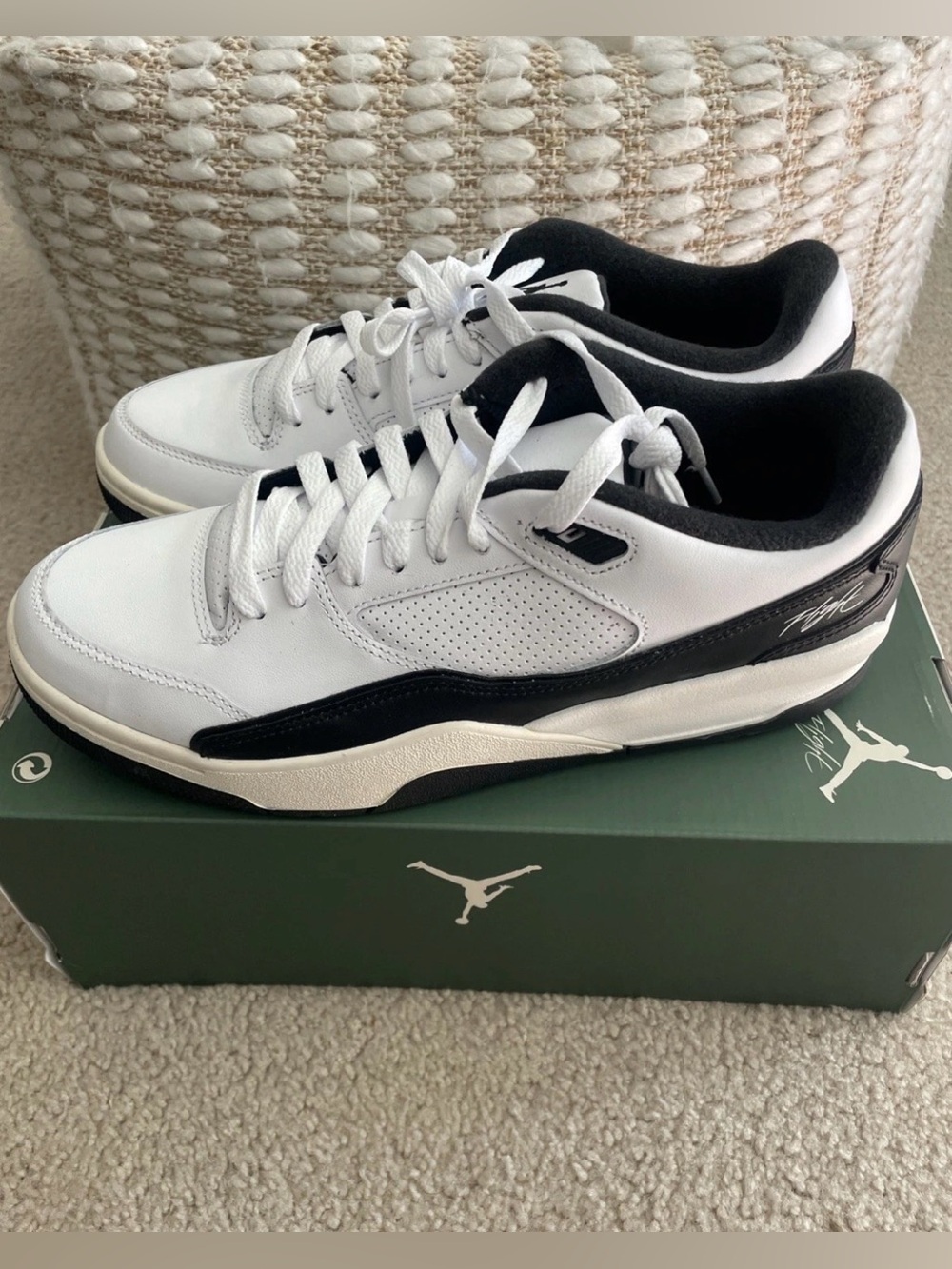 Nike Jordan Flight Court White Black Sail HF3255-112 Men’s Size 10